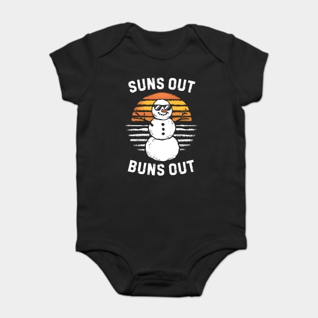Suns Out Buns Out Baby Bodysuit by MakerMind8.2